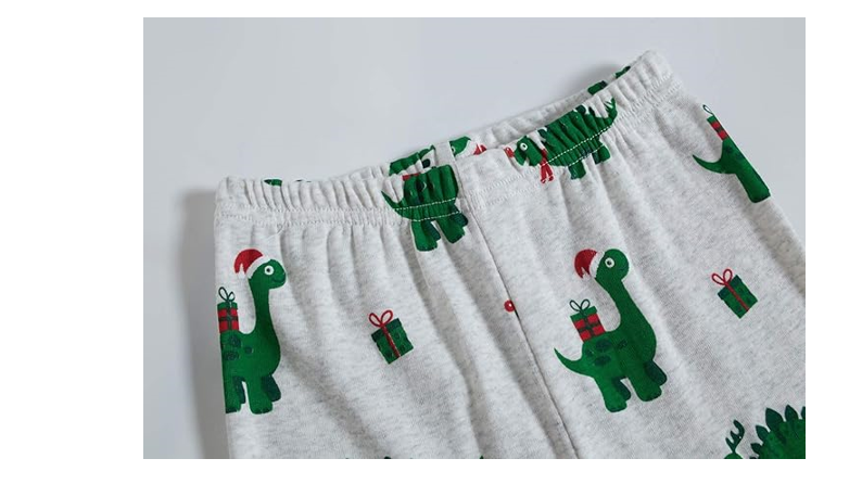 Boys Christmas Pajamas for Toddler Clothes Set Dinosaur Sleepwear Long Sleeve,7T