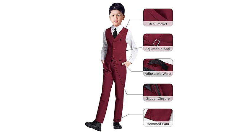 YuanLu Boys Suit for Kids Tuxedo Wedding Ring Bearer Outfit Boy Formal Suits, 4T