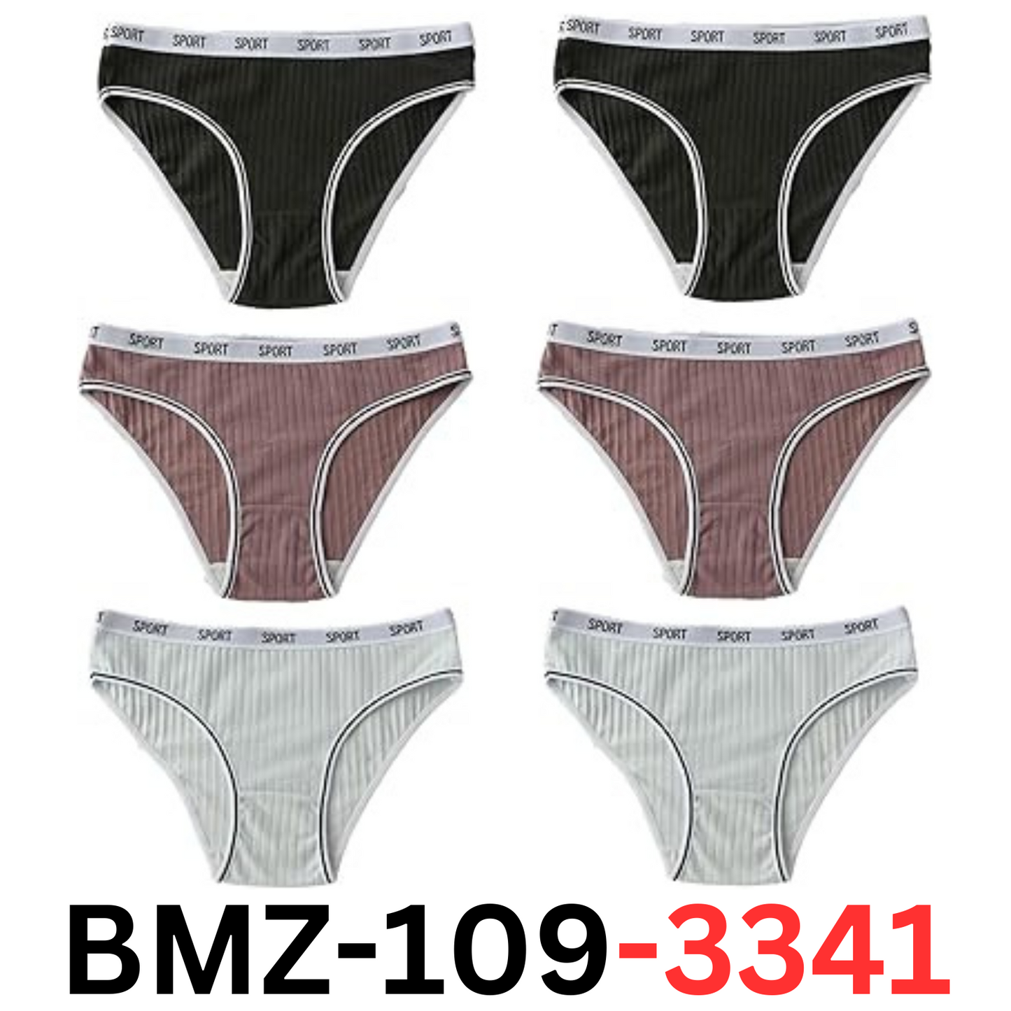 Cinvik Plus Size Bikini Underwear Stretchy Cotton Panties Women Briefs 6 pcs, 4X