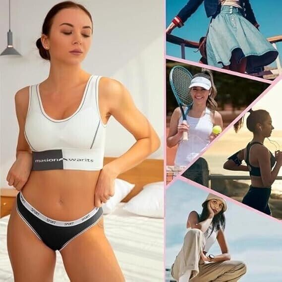 Cinvik Plus Size Bikini Underwear Stretchy Cotton Panties Women Briefs 6 pcs, 4X
