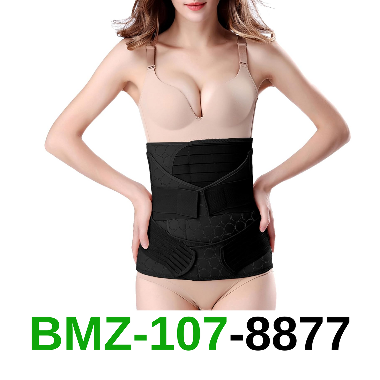 ChongErfei 3 in 1 Postpartum Belly Wrap - Recovery Belly/Waist/Pelvis Belt, L