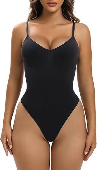 YIANNA Women's Tummy Control Bodysuit Seamless Snatched Waist Shapewear, XXS/XS