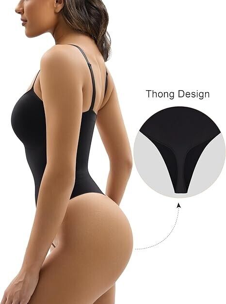 YIANNA Women's Tummy Control Bodysuit Seamless Snatched Waist Shapewear, XXS/XS