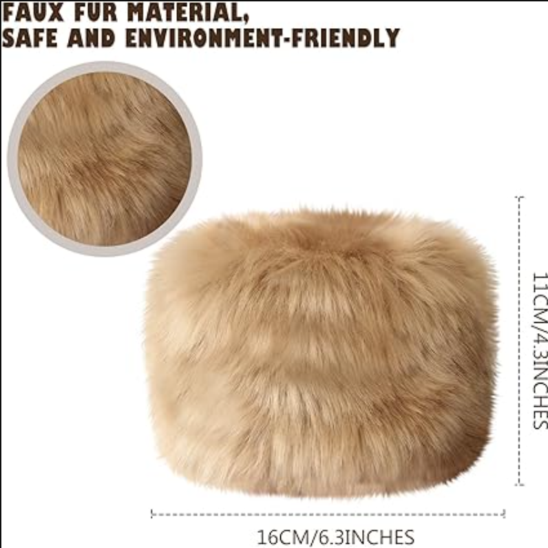3 Pairs Women's Wrist Winter Warmers Faux Fur Cuff Warmers Arm Leg Warmers- Gift