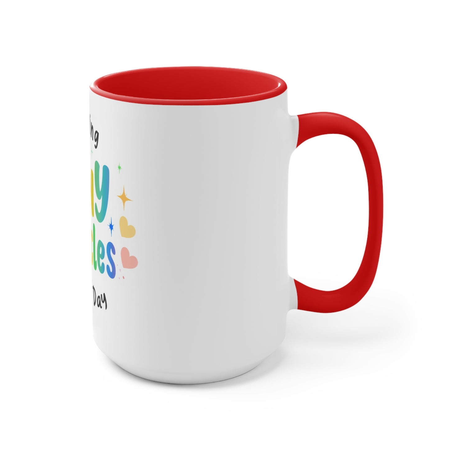 Creating Tiny Miracles Every Day Accent Mug — Inspirational Coffee Cup for Caregivers & Teachers