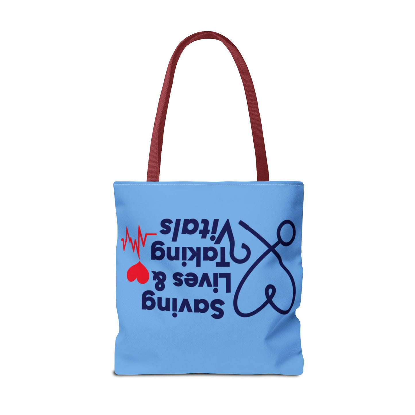 Tote — "Saving Lives & Taking Vitals" Medical Nurse Stethoscope Tote Bag