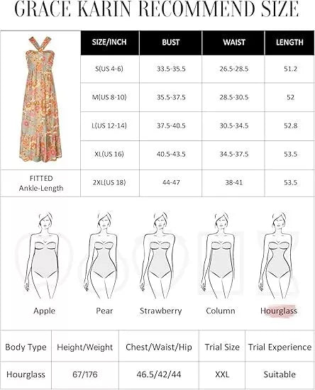 Women's Sleeveless Crossover Halterneck Floral Ruffle Maxi Dresses, Multicolor M